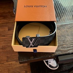 Louis Vuitton black Damier belt